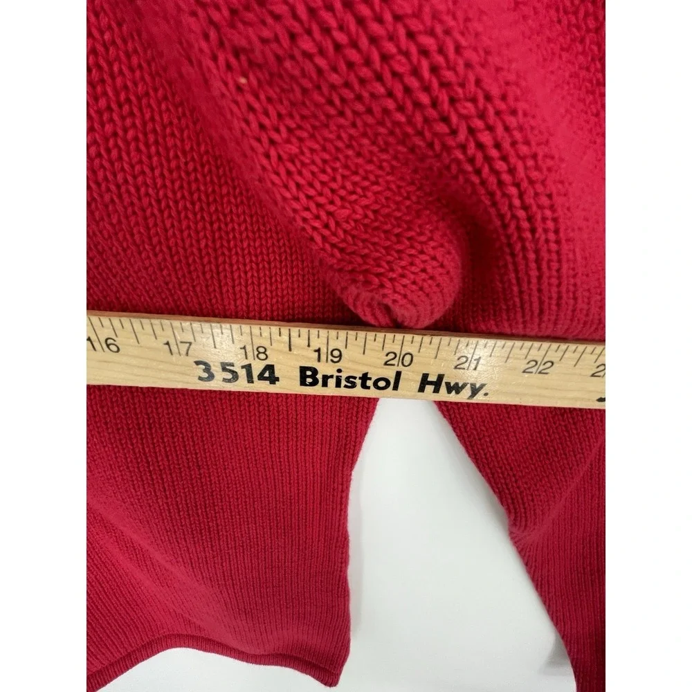 NWT Croft & Barrow Womens XL‎ Sweater Red Tight Knit Crew Neck - Picture 4 of 11